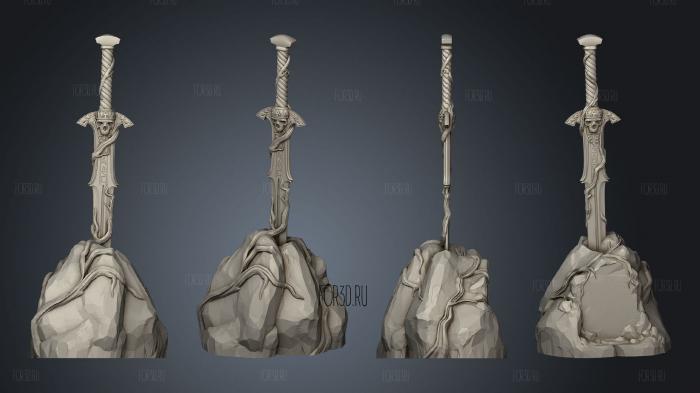 Sword in stone 1 3d stl модель для ЧПУ