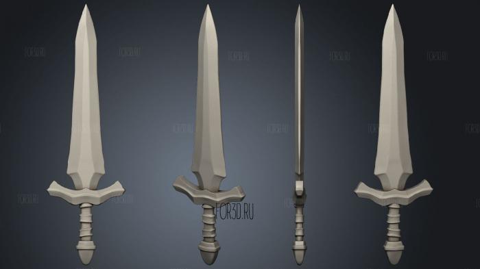 Sword standalone 3d stl модель для ЧПУ