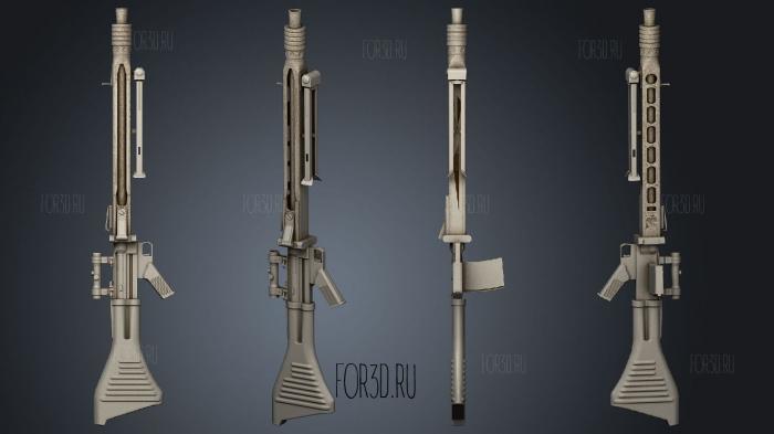 Valken x 38 Blaster Rifle stl model for CNC