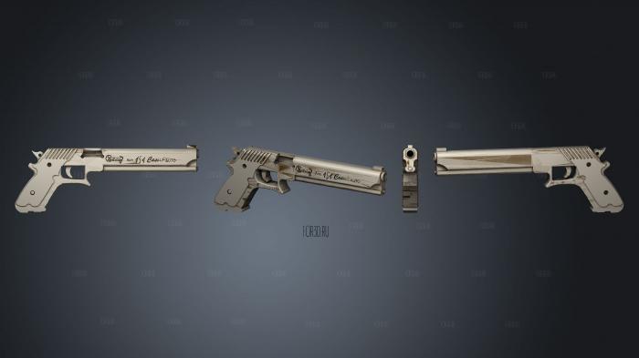 Пистолет Алукарда 3d stl модель для ЧПУ