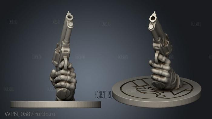 Hellboy PISTOLA stl model for CNC