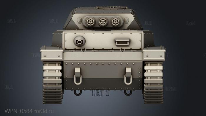 Hiidenkivi Wolf Anti Infantry Tank Chassis stl model for CNC