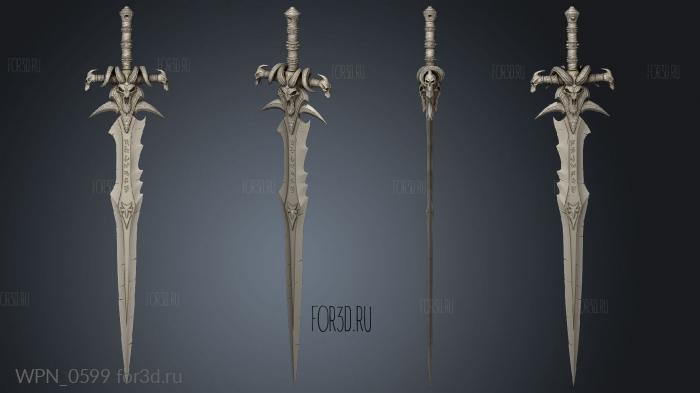 Lich King Frostmourne Blade stl model for CNC