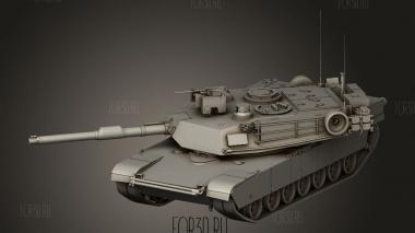 Основной боевой танк АБРАМС 3d stl модель для ЧПУ